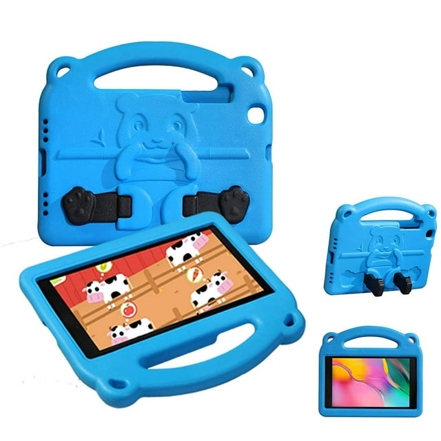 Étui pour Tablette Samsung Galaxy Tab A 8.0 Pouces, 2019 SM-T290/T295, Étui de Protection EVA Absorption des Chocs Convertible avec Poignée Intégrée Étui de Protection Léger pour Enfant (Bleu)