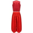 thumbnail image 2 of TiaoBug Kids Boys Arabian Prince Outfits Waistcoat Vest with Bloomers Holiday Belly Dance Pants Set Burgundy 6, 2 of 5