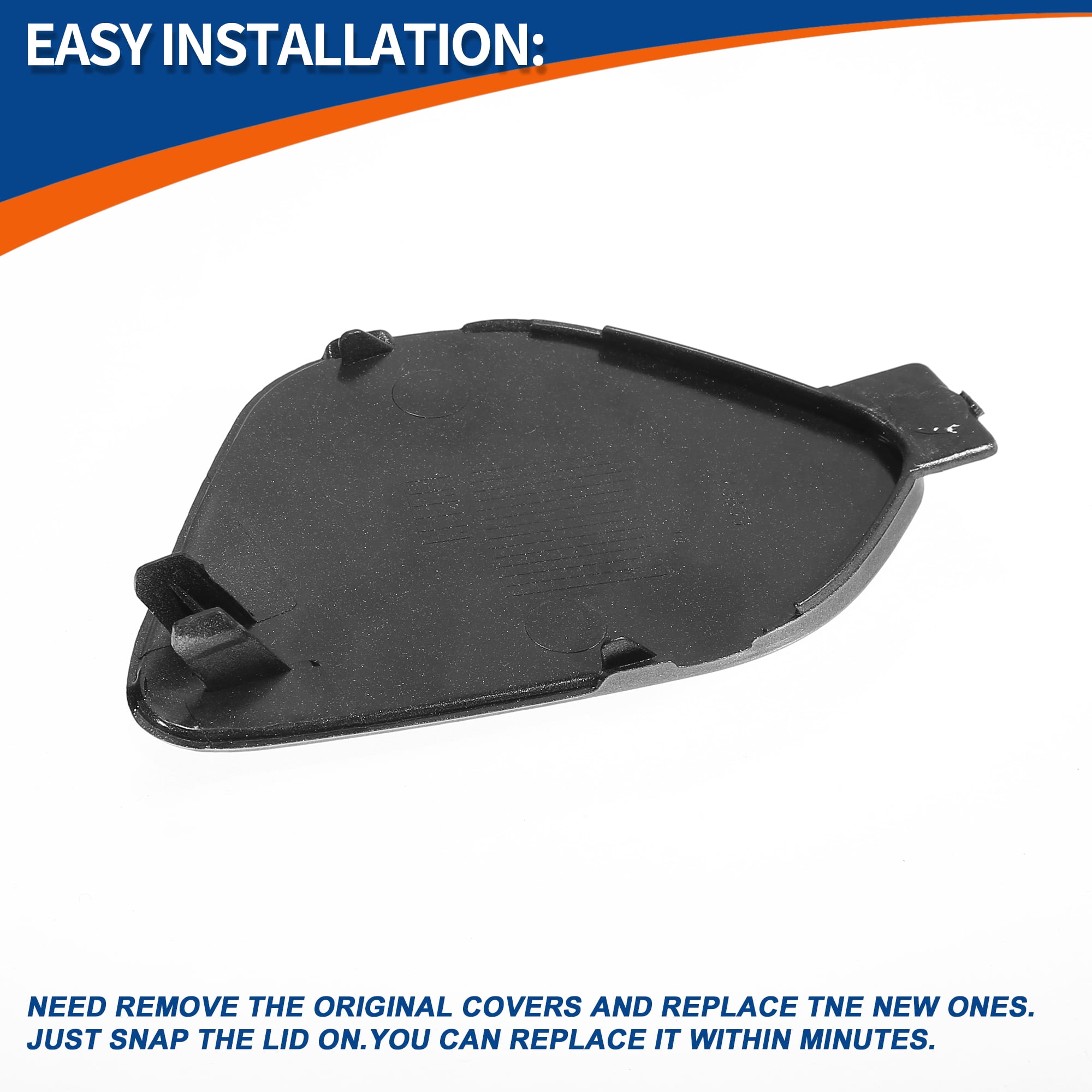 Unique Bargains Bumper Tow Hook Cover Gray Fit for Volvo S60 2014-2016