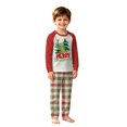 thumbnail image 3 of TBKOMH Christmas Sleepwear Family Matching Pajamas Sets Tree Print Holiday Loungewear Long Sleeve Crew Neck Sleepwear Festive Plaid PJs for Xmas Party Winter, 3 of 5