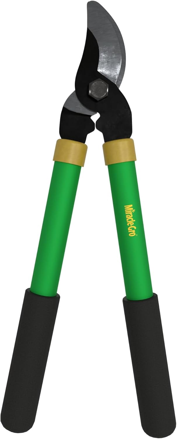 Miracle-Gro 15 in. Bypass Lopper, Carbon Steel Blade, 1 in. Cutting Capacity & Comfort Grip Handles