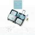 thumbnail image 4 of Ensemble de 6 Pcs de Cubes d'Emballage de Voyage Pliables, Sacs Organisateurs de Rangement Imperméables avec Boucle et Design en Maille, 4 of 7