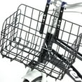 thumbnail image 4 of Meghna Front Bike Baskets Black Metal Detachable and Adjustable Height Front Handlebar Bicycle Basket for Unisex Adult Women, 4 of 7
