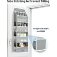thumbnail image 3 of LazySpin Over the Door Organizer, 1 Pack 4-Tier Hanging Storage Shelves Organizers, Gray, 3 of 9
