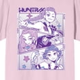 thumbnail image 7 of KPop Demon Hunters Rumi Mira & Zoey Panel Art Adult Cradle Pink Crew Neck Short Sleeve T-shirt-XL, 7 of 7