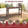 thumbnail image 5 of SERWALL HDPE Outdoor Patio Bar Set with 9ft Umbrella, 4 Pieces Outdoor Bar Height Table Set with Patio Umbrella, Brown, 5 of 8