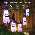 thumbnail image 3 of Deago Halloween Lights 9.8ft Battery Operated Ghost Witch Hat 5 LED String Lights Halloween Decoration for Indoor Outdoor Home Party Halloween Decor, White, 3 of 8