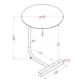 thumbnail image 4 of Furniture of America Table d'Appoint Ronde en Métal Aldovera Gris et Or, 4 of 7