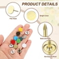 thumbnail image 3 of 100Pack Clavos de Tapicería, 11mmx15mm Clavo de Cabeza Plana, Oro, 3 of 7