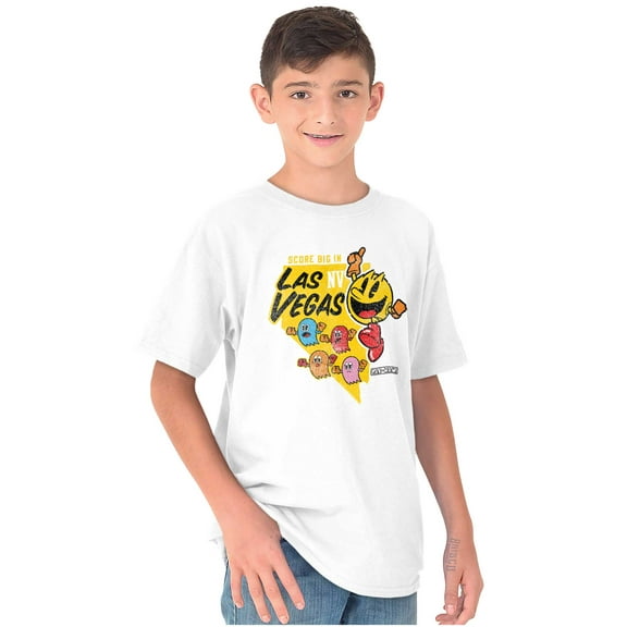 PACMAN Score Big in Las Vegas Nevada Crewneck T Shirts Boy Girl Teen Brisco Brands S