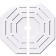 thumbnail image 1 of Ekena Millwork CMP24WN2-02000 24 in. OD x 2 in. ID Square Westin Architectural Grade PVC Contemporary Ceiling Medallion - 2 Piece, 1 of 1