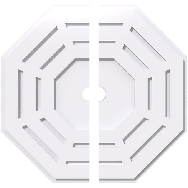 Ekena Millwork CMP24WN2-02000 24 in. OD x 2 in. ID Square Westin Architectural Grade PVC Contemporary Ceiling Medallion - 2 Piece