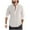 White, variant on Annhoo Men's Cotton T-Shirts Button Up Casual V Neck Long Sleeve Comfy Pullover Solid Color Dressy Trendy Outdoor Tops