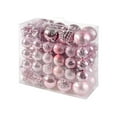 thumbnail image 4 of feimajia 116 Sets of Assorted Electroplated Christmas Ball Ornaments Shatterproof Seasonal Decorative Hanging Baubles Set for Holiday Xmas Tree Decorations, Pink, 4 of 5