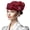 Burgundy, variant on Women's Vintage Wool Felt Beret Hat with Floral Rhinestone Embellishment for Church Derby Formal Events