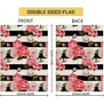 thumbnail image 6 of Home Decorative Outdoor Peony And Roses Garden Flag Burlap Double Sided, Primitive Garden Decorations, Black and White Stripes Flowered Seasonal Outdoor Flag 12.5 x 18 inch, 6 of 6