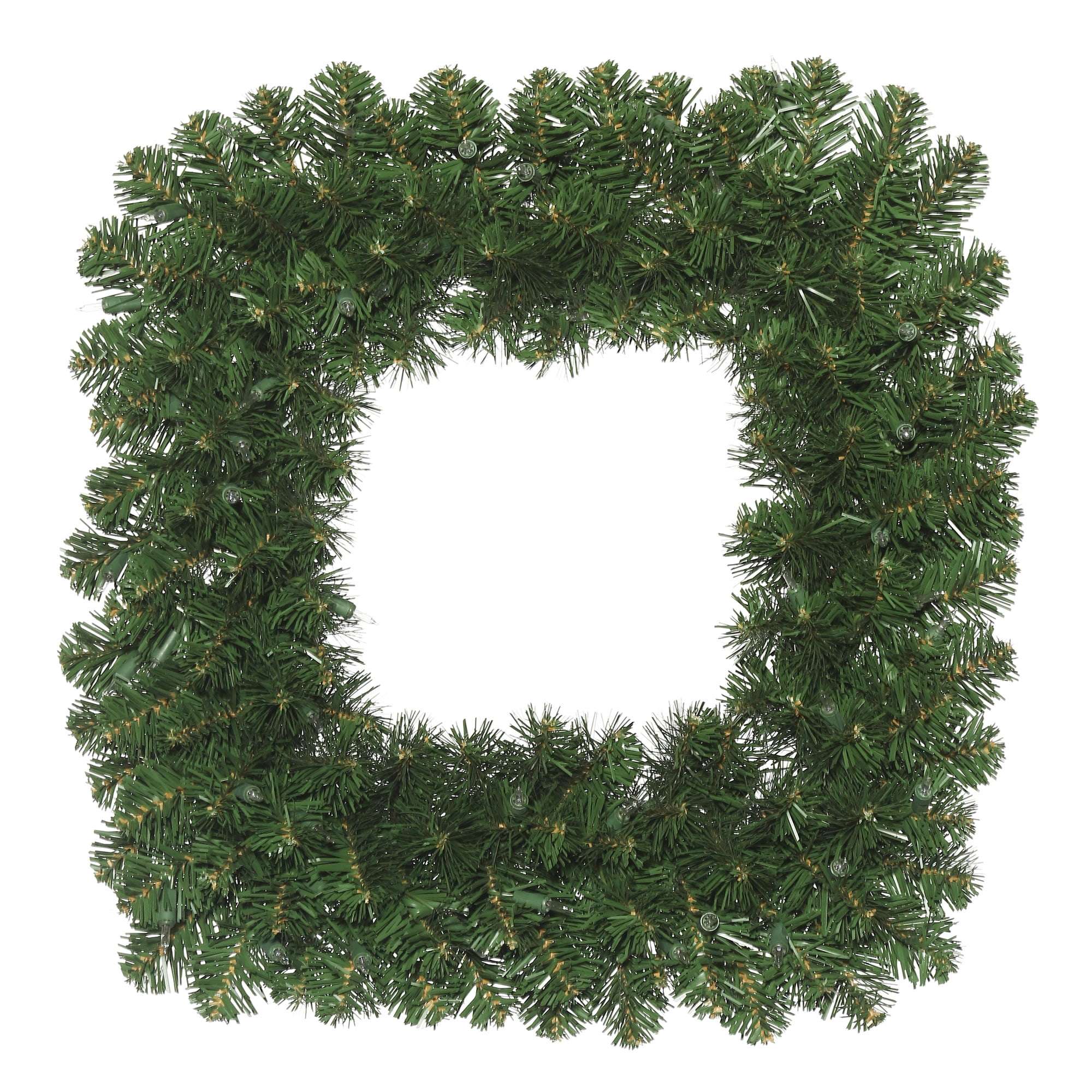Vickerman 30" Oregon Fir Artificial Christmas Square Wreath, Unlit