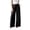 Black, variant on Linen Pants for Women Business Casual Wide Leg Slacks Solid Color High Waisted Trousers with Pockets Light Blue XL