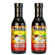 Keli’s Pele s Fire Sriracha Teriyaki, Hot and Spicy Teriyaki Marinade with a hint of Sriracha and Pineapple. Flavorful Teriyaki Wing Sauce - Made With Gluten Free Soy Sauce- 15 oz (Pack of 2)