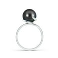 thumbnail image 2 of ANGARA Tahitian Cultured Pearl Ring with Spiral Metal Loop in 14K White Gold for Women | June Birthstone, Birthday, Anniversary, Jewelry Gift for Women | Pearl Ring, 2 of 5