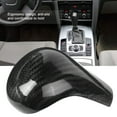 thumbnail image 3 of Cubierta de palanca de cambios de Fibra de carbono Jadeshay Para Audi A6L Q5 A5 A4L Q7 Negro Brillante, 3 of 8