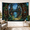D, variant on XaaKee Wall Tapestry, Lantern Cobblestone Library Fantasy Bookshop, High-Quality Polyester Tapestry For Bedroom, 60x40Inch