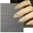 thumbnail image 4 of Pegatinas metálicas plateadas para uñas, 3D, nubes doradas, Luna, sol, planeta, esmalte de Gel autoadhesivo, deslizadores de manicura, decoración BESW-TN, 4 of 7
