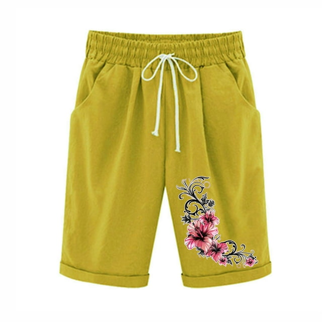 Birdeem Ensemble Haut et Short pour Femmes Shorts à Taille Élastique avec Cordon de Serrage