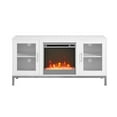 thumbnail image 2 of Middlebrook Designs 52-inch Fireplace TV Stand Console with Metal Base White, 2 of 5