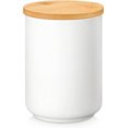 thumbnail image 1 of Tea Coffee Sugar Canisters, 1120ml Ceramic Kitchen Canisters, White Canister with Airtight Bamboo Lid for Coffee, Flour, Spices, Tea, Sugar, 1 of 4