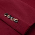 thumbnail image 5 of Tawop Men Jacket Dressy Coats Suit Long Sleeve Mid-Length Easy Care Wine 4xl, 5 of 8