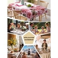 thumbnail image 5 of Pink Roses Table Cloth, Waterproof Tablecloth for Rectangle Tables, Spring Floral Elegant Pastoral Butterfly Reusable Washable Fabric Table Cover for Restaurant Kitchen Dining Tables 52"x70", 5 of 9
