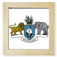 thumbnail image 1 of Swaziland Africa National Emblem Square Picture Frame Wall Tabletop Display, 1 of 3