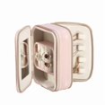 thumbnail image 3 of Korean-Inspired Cute Double-Layer Travel Jewelry Organizer: Portable Mini Mirror Storage Case for Earrings, Rings, and Accessories - Lightweight, Durable, Compact Design (Blue), 3 of 6