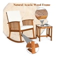 thumbnail image 2 of FASCK 2-Piece Acacia Wood Patio Rocking Chair Set with Table, Natural Wood Outdoor Furniture for Garden Porch Deck, 2 of 9