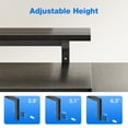 thumbnail image 5 of 66 inch U Shaped Gaming Desk with Drawers, Home Office Desk with Adjustable Heights Monitor Stand, Reversible Corner Desk with LED Lights & Power Outlets, Black, 5 of 9