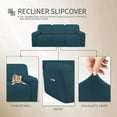 thumbnail image 3 of Easy-Going Super Stretch Sectional Recliner Sofa Slipcover, Recliner Sofa, Deep Teal, 3 of 6