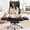Black, variant on FASTES Big and Tall Office Chair, Ergonomic Desk Chair Executive PU Leather Chair with Footrest, High Back Home Office Chair Computer Chair Flip Armrests for Pets & Cross Legged Sitting, Black