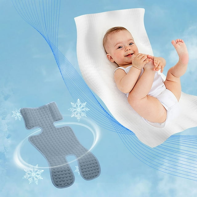 Fiudx Colchoneta Refrescante para Cochecito de Bebé, Tecnología de Refrigeración Ice Max, Malla Suave y Transpirable, Multiusos para Cochecitos, Sillas de Comedor, Asientos Seguros, Ajuste Universal,