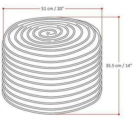 Simpli Home - Margo Round Contemporary Polystyrene/Cotton Pouf - Multicolor