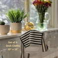 thumbnail image 4 of Dish Cloths for Washing Dishes 4pk | No-Smell Dish Rags with Non-Scratch Wire Scrubber Side for Kitchen Cleaning | Grime-Fighting Bamboo-Charcoal Microfiber 2-Sided Dishrags by Gracie West, 4 of 9