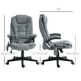 thumbnail image 3 of 6 Point Vibrating Massage Office Chair With Lumbar Heat Gray, 3 of 9
