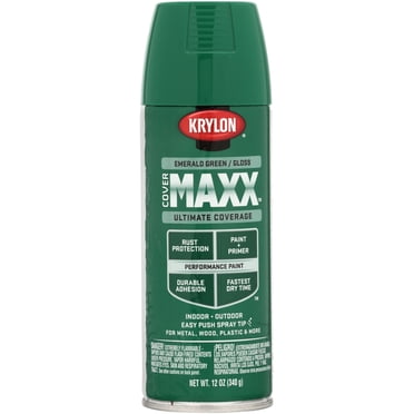 Krylon ColorMaster Paint + Primer – Gloss Khaki, 12 Oz Spray Can, Indoor/Outdoor, K05250402