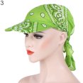 thumbnail image 3 of Ludlz Womens Assorted Paisley Print Bandana Head Scarf Hat Summer Folding Anti-UV Golf Tennis Sun Visor Cap, 3 of 6