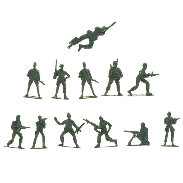 144pcs 4.5CM Mini figuras de soldados militares de plástico Modelo estático Men Figures Accesorios Juego de juego para niños Mixed Green