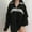 Black, variant on Oplxuo Womens 1/4 Zipper Lapel Collar Colorblock Sweatshirts Oversized Pullover Long Sleeve Tops Preppy Clothes