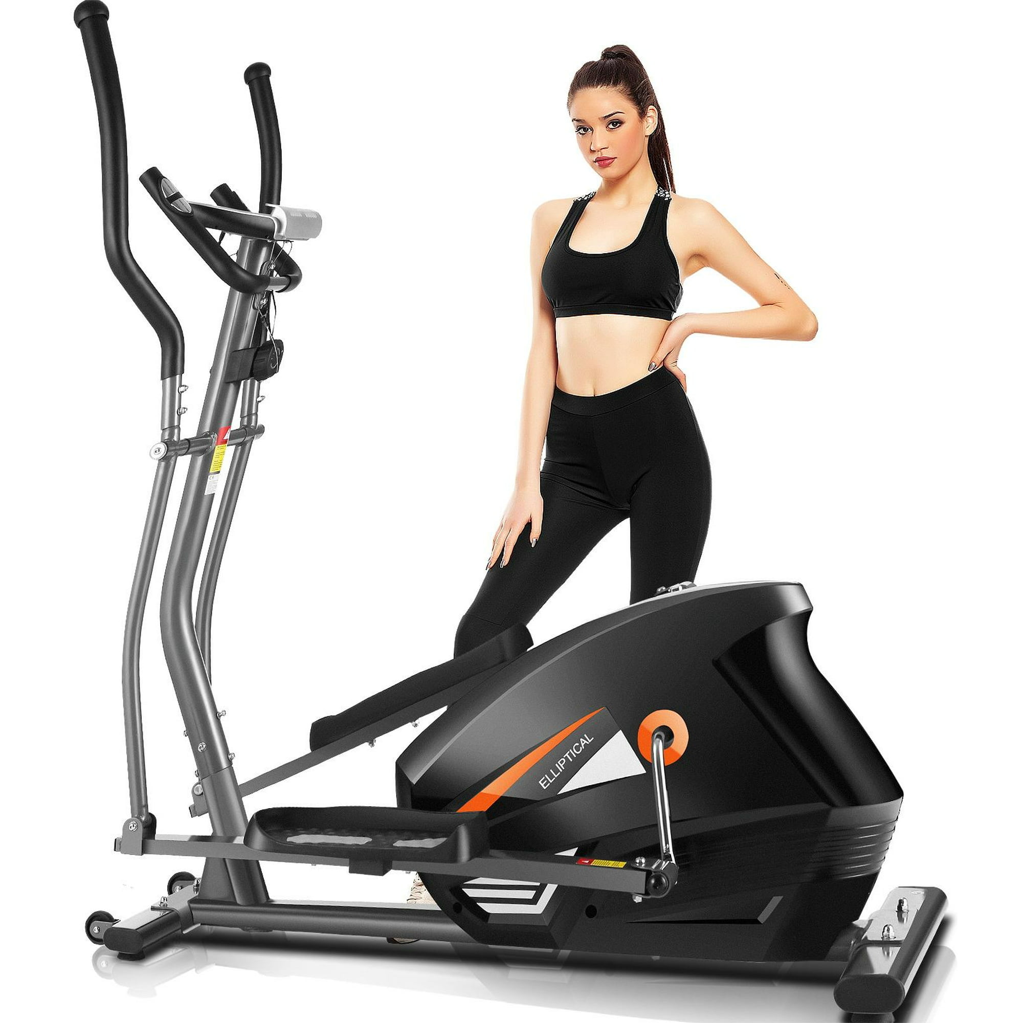 APP Elliptical Machine Elliptical Exercise Machine for Home Use with  Adjustable 10-Level Magnetic Resistance  LCD Display for Indoor Fitness  Gym Workout, Max Load 390Lbs