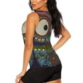 thumbnail image 3 of Fotbe Boho Owl Blusas Sin Mangas para Mujer – Estilo Casual, Corte Suelto, Slim-Fit, Cuello Redondo Deportivo, Tops de Verano para Gimnasio y Yoga-XX-Large, 3 of 7