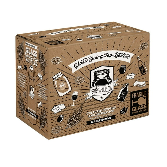 Brown Swing Top Bottles 6 Pack