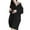 Black#button up sleep shirt for women, variant on SZJXBUY Women Pajama Tops Only Casual Slouchy Chiffon Nightgowns Sleepwear Button Down Loose Fit 3/4 Sleeve V-Neck Nightshirts Black,M